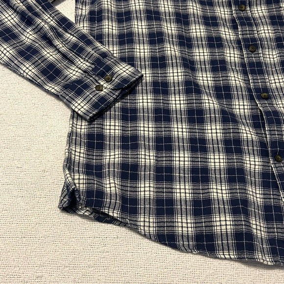 St Johns Bay Shirt Mens Size Large Long Sleeve Black Plaid Button Down - Picture 5 of 16